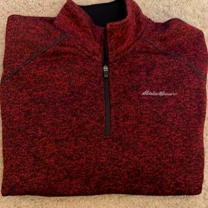 Eddie Bauer 1/4 zip fleece sweater mens size XL